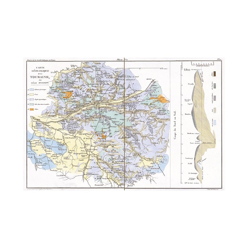 Carte géologique de la Touraine (1837)