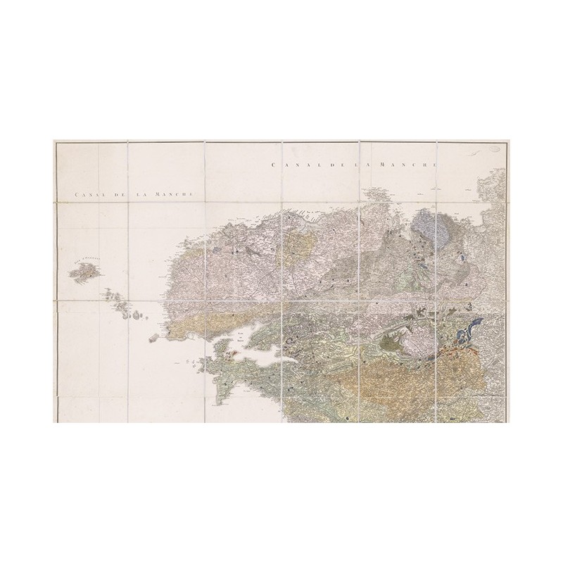 Carte géologique du Finistère Nord (1844) - Taille réelle