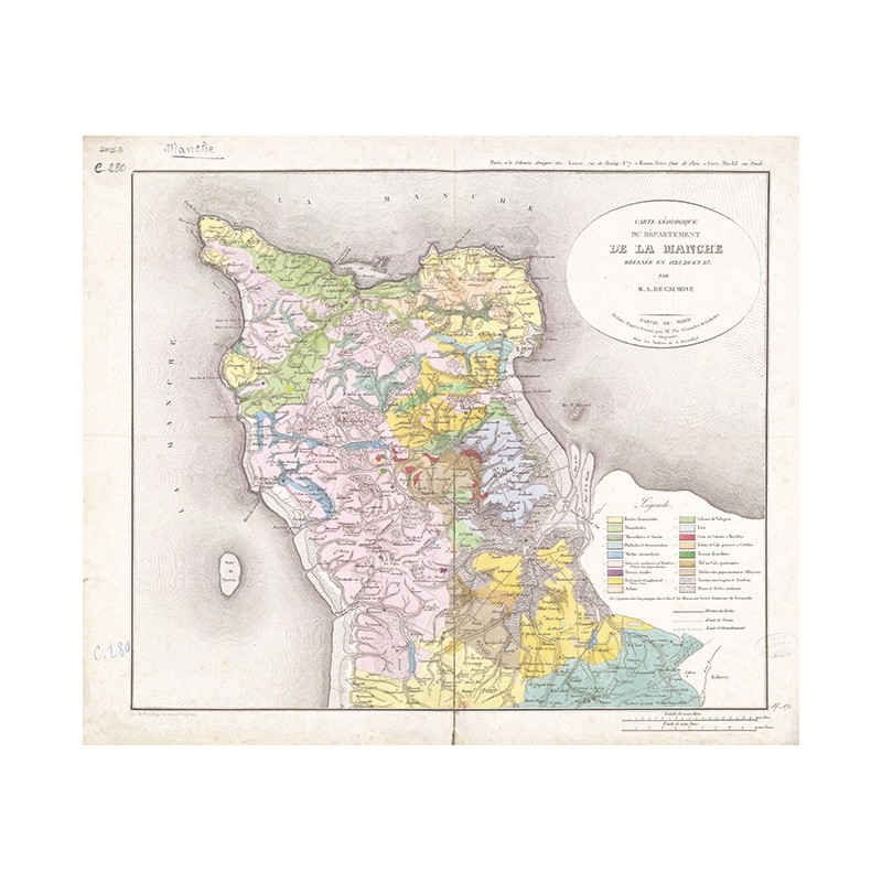 Carte géologique de la Manche (1838)