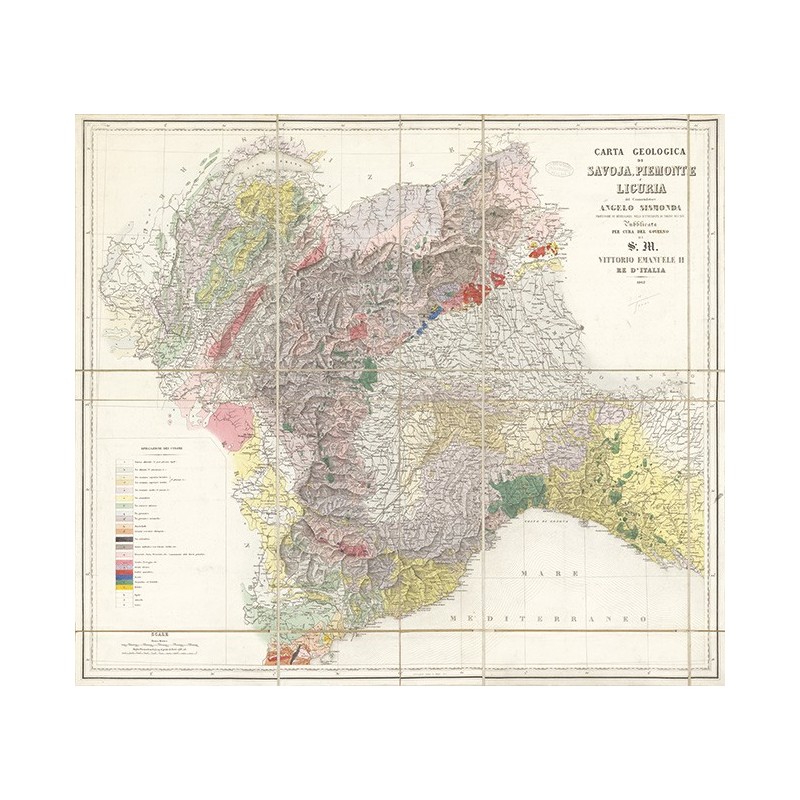 Carte géologique de la Savoie (1862)