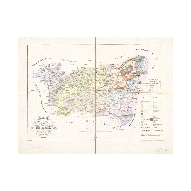 Carte géognostique des Vosges (1837)