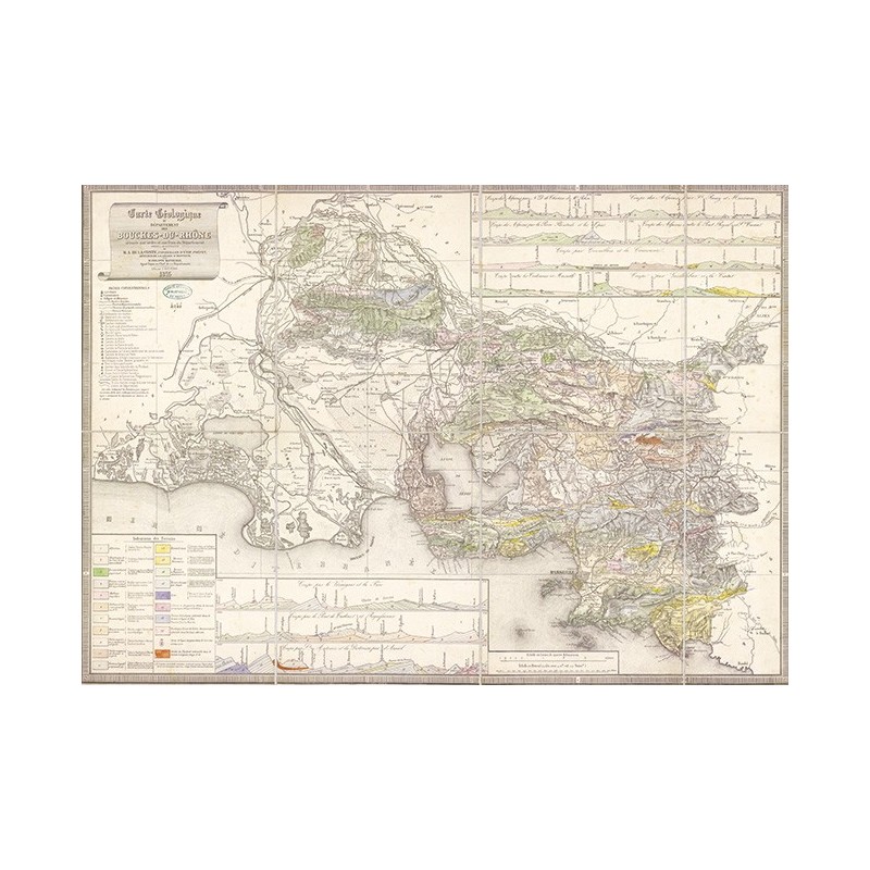 Carte géologique des Bouches-du-Rhône (1843)
