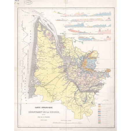 Carte géologique de la Gironde (1860)